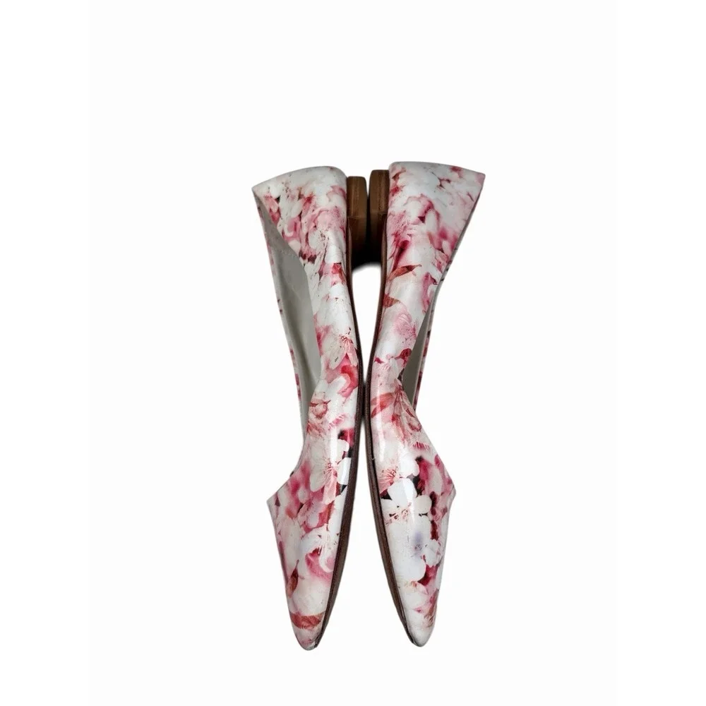 Alice &‎ Olivia Hudson Patent Leather Floral Cherry Blossom Women's Ballet Flats